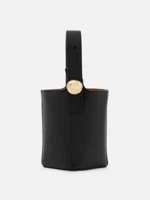 Pebble Mini leather bucket bag