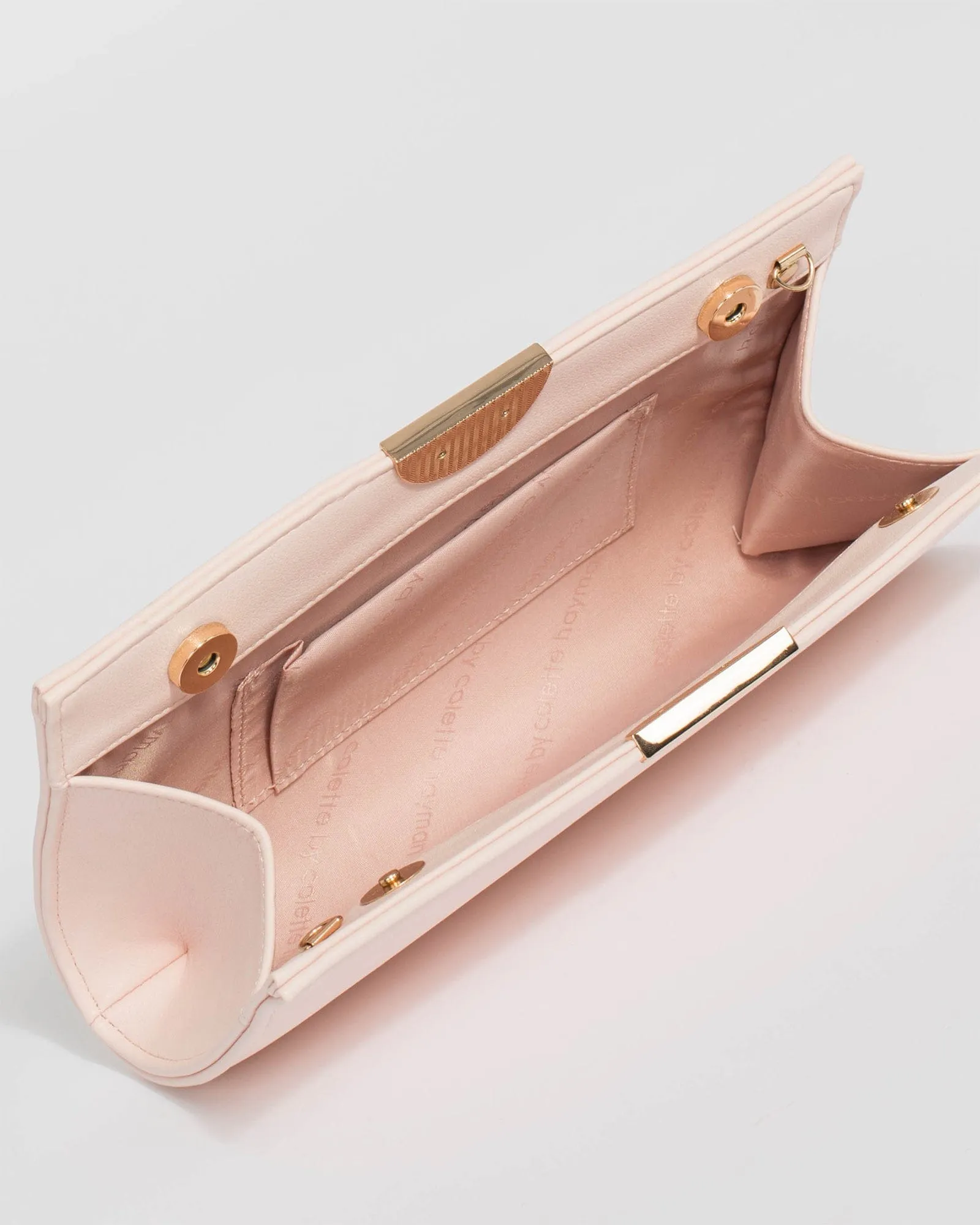 Pink Carlie Clutch Bag