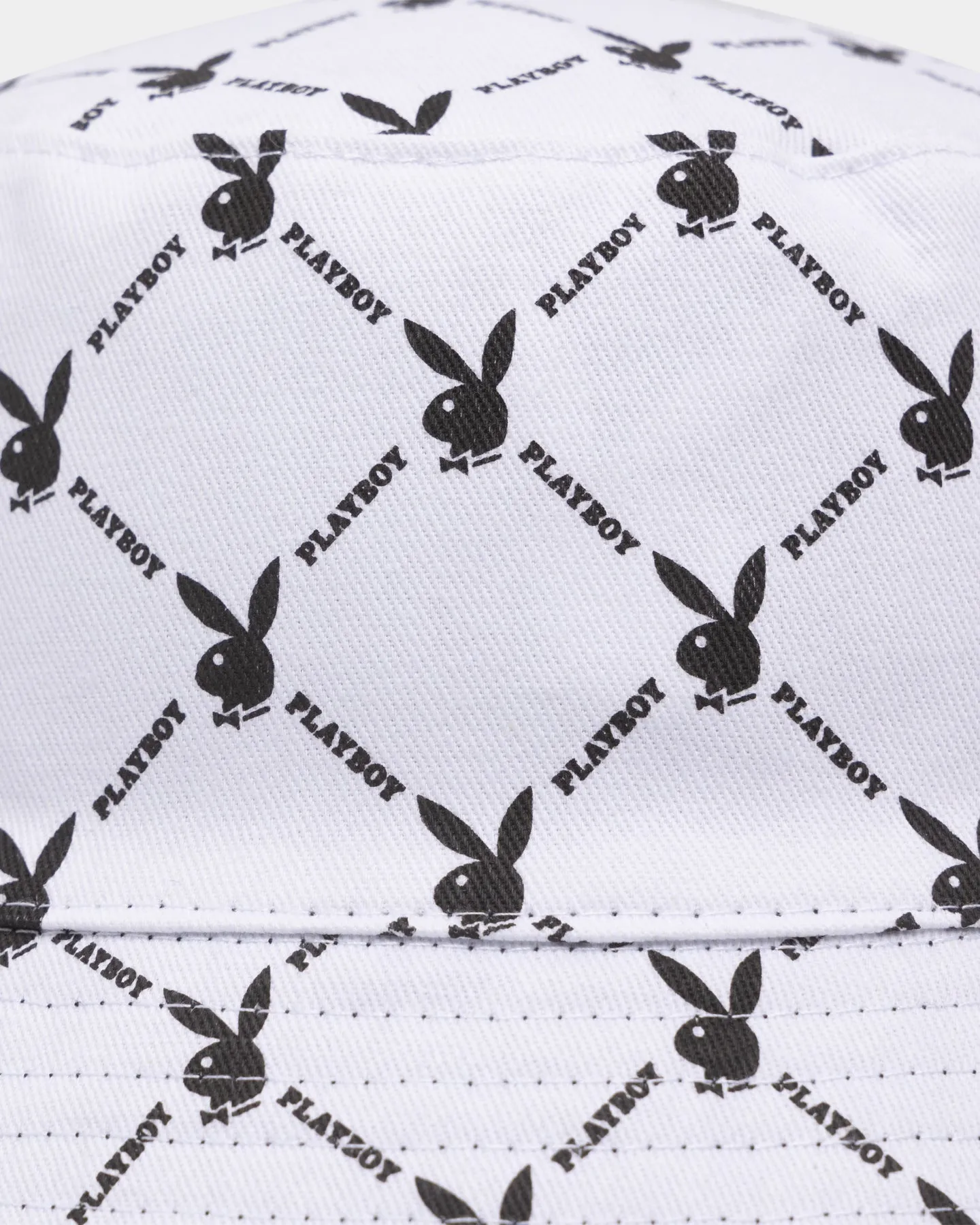 Playboy Playboy Bunny All Over Reversible Bucket Hat Black/White