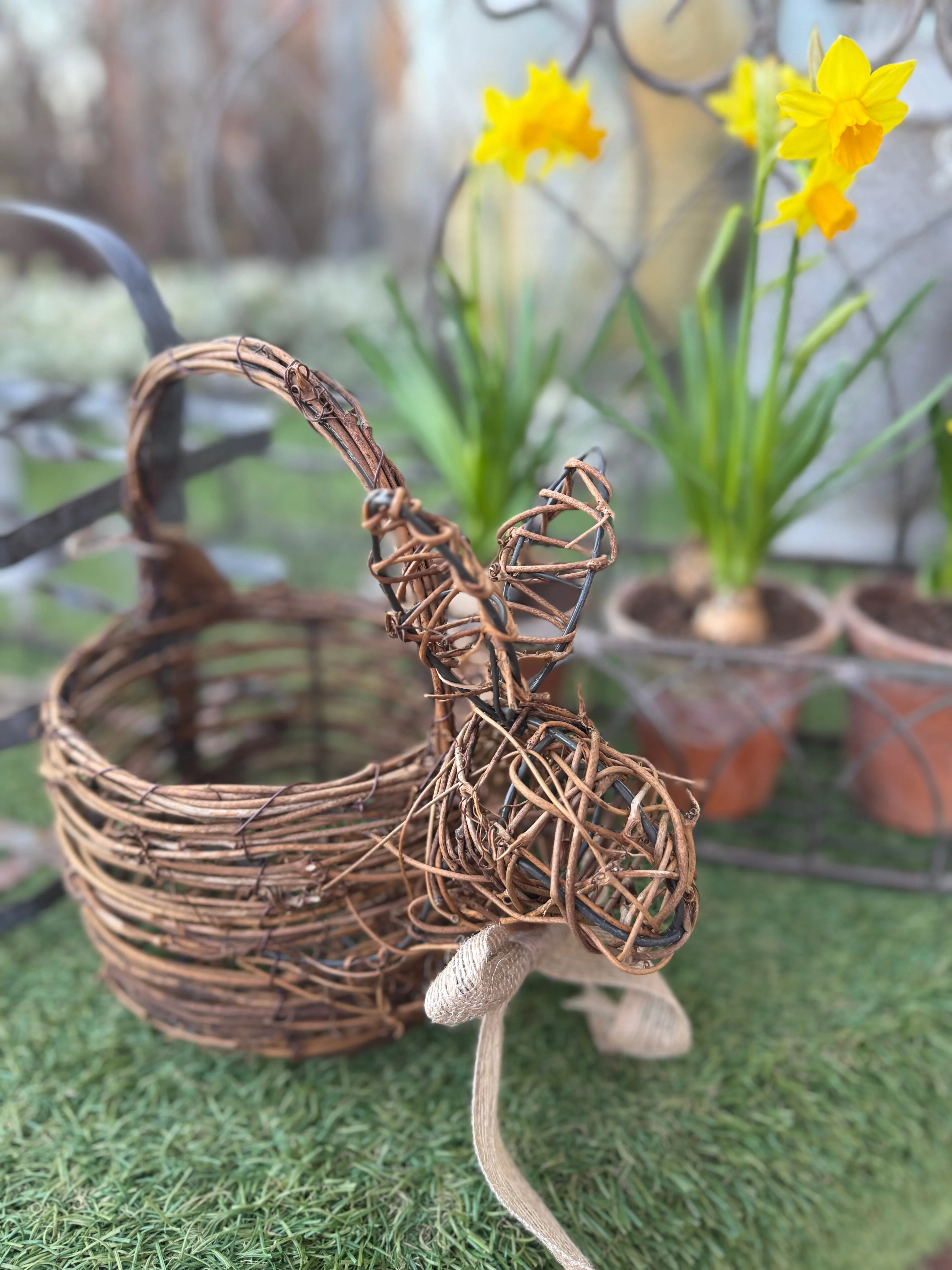 Rattan Bunny Basket