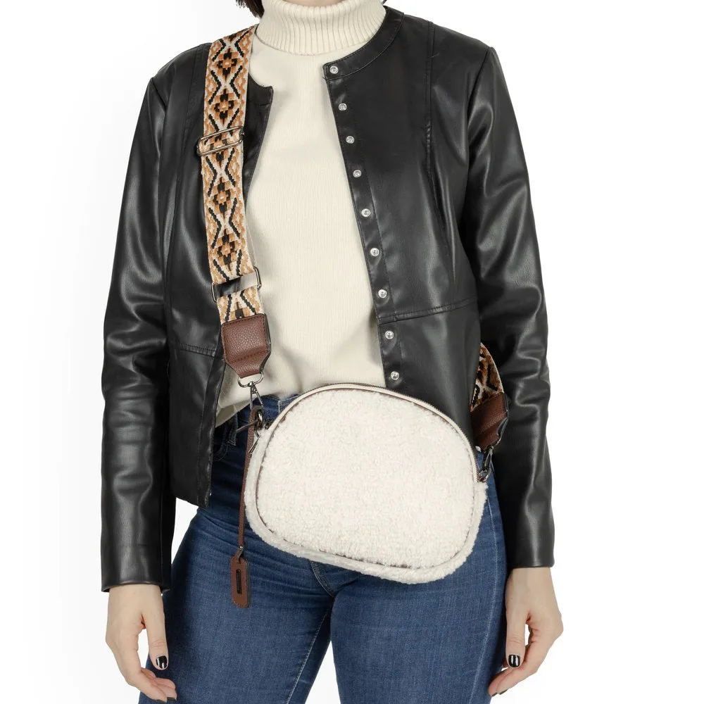 Remonte Womens Shoulder Bag Q0634-80 Ivory/Coffee