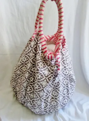 ROBERTA ROLLER RABBIT hobo satchel tote Shoulder bag Vegan Sling FLORAL BATIK