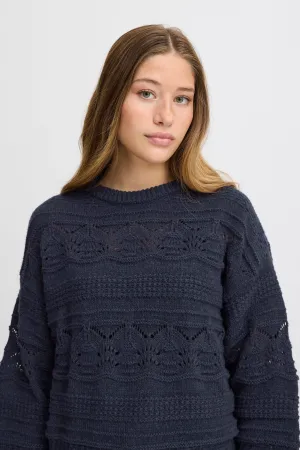 *SALE* ICHI Patterned Knit Sweater