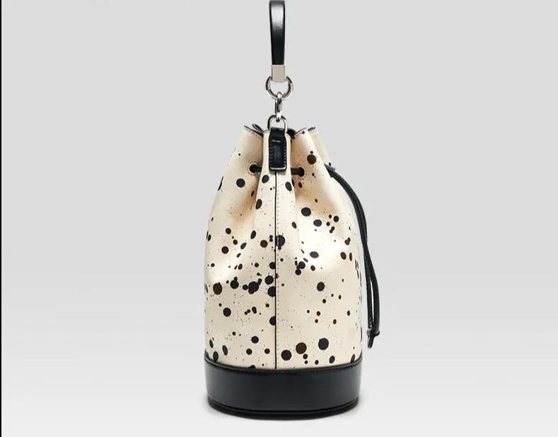 String Leather Women's Bucket Bags