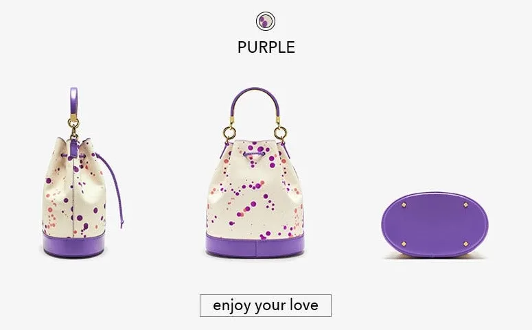 String Leather Women's Bucket Bags