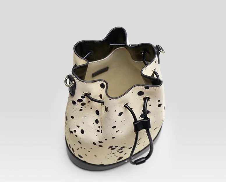 String Leather Women's Bucket Bags