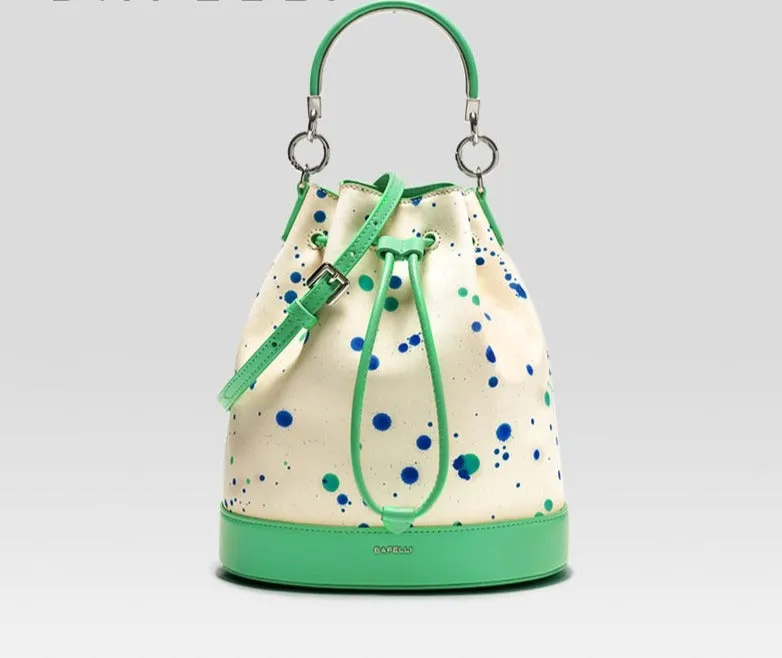 String Leather Women's Bucket Bags