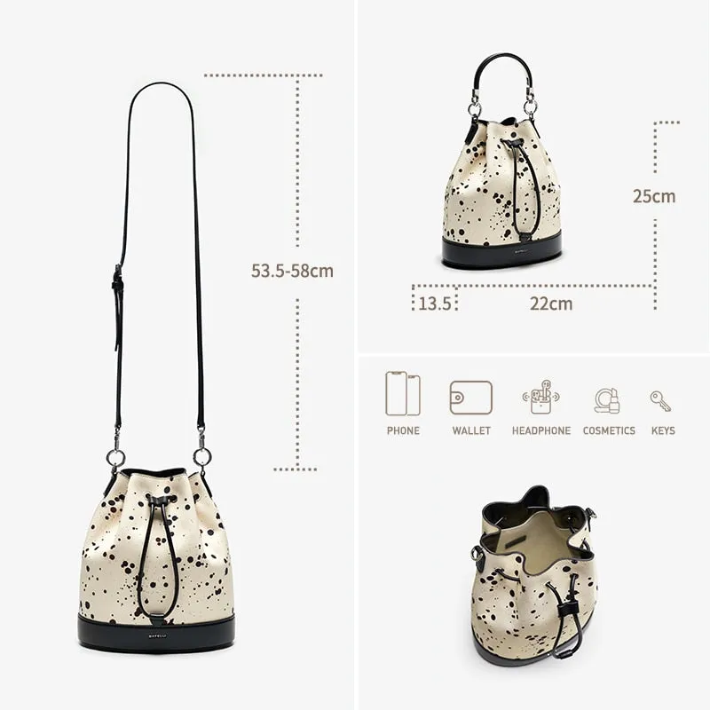 String Leather Women's Bucket Bags