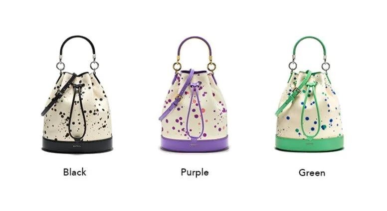 String Leather Women's Bucket Bags