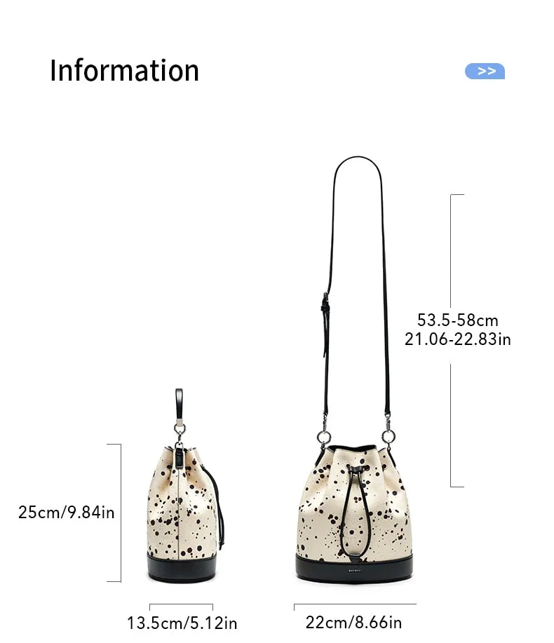 String Leather Women's Bucket Bags