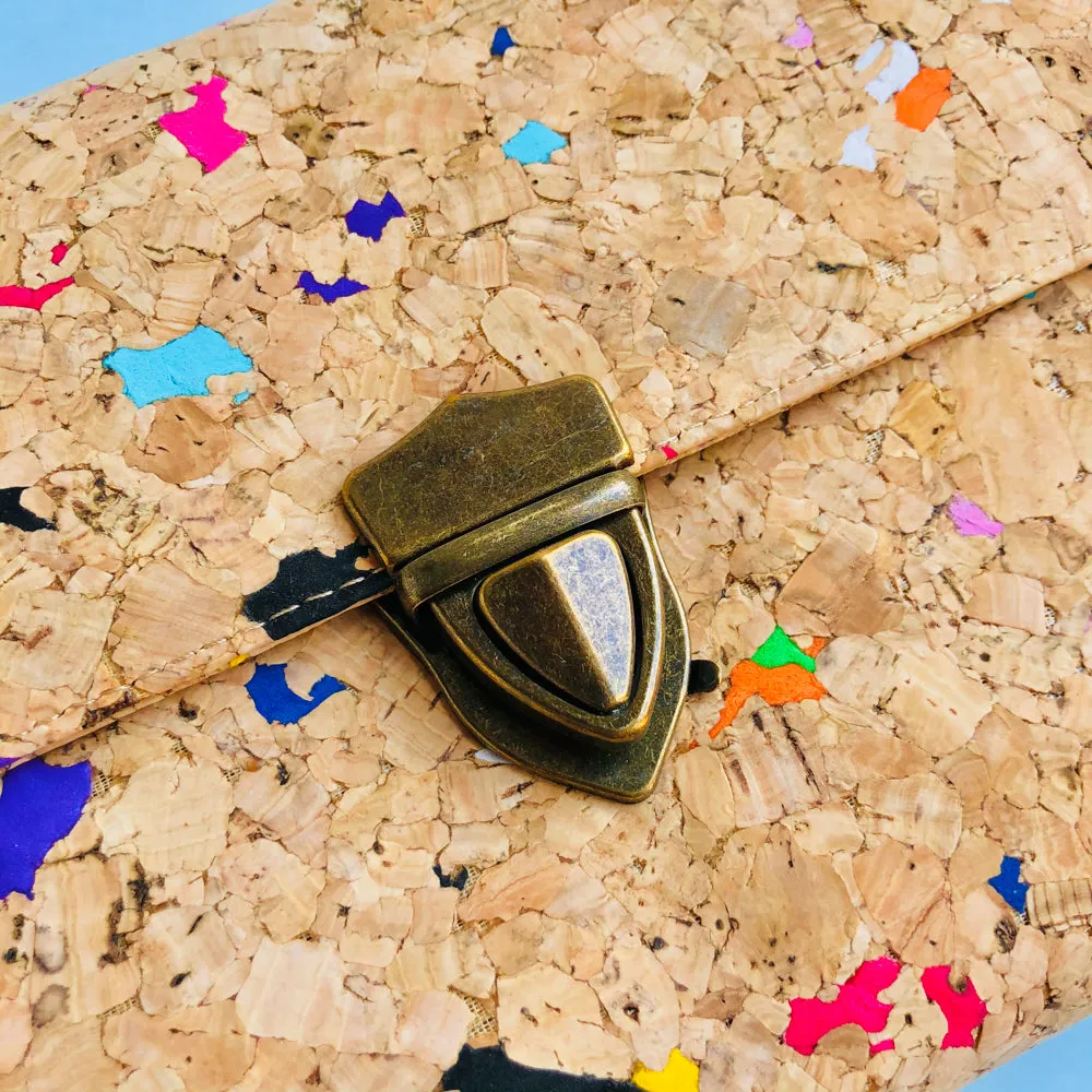 Susie Cork Clutch in Vivid