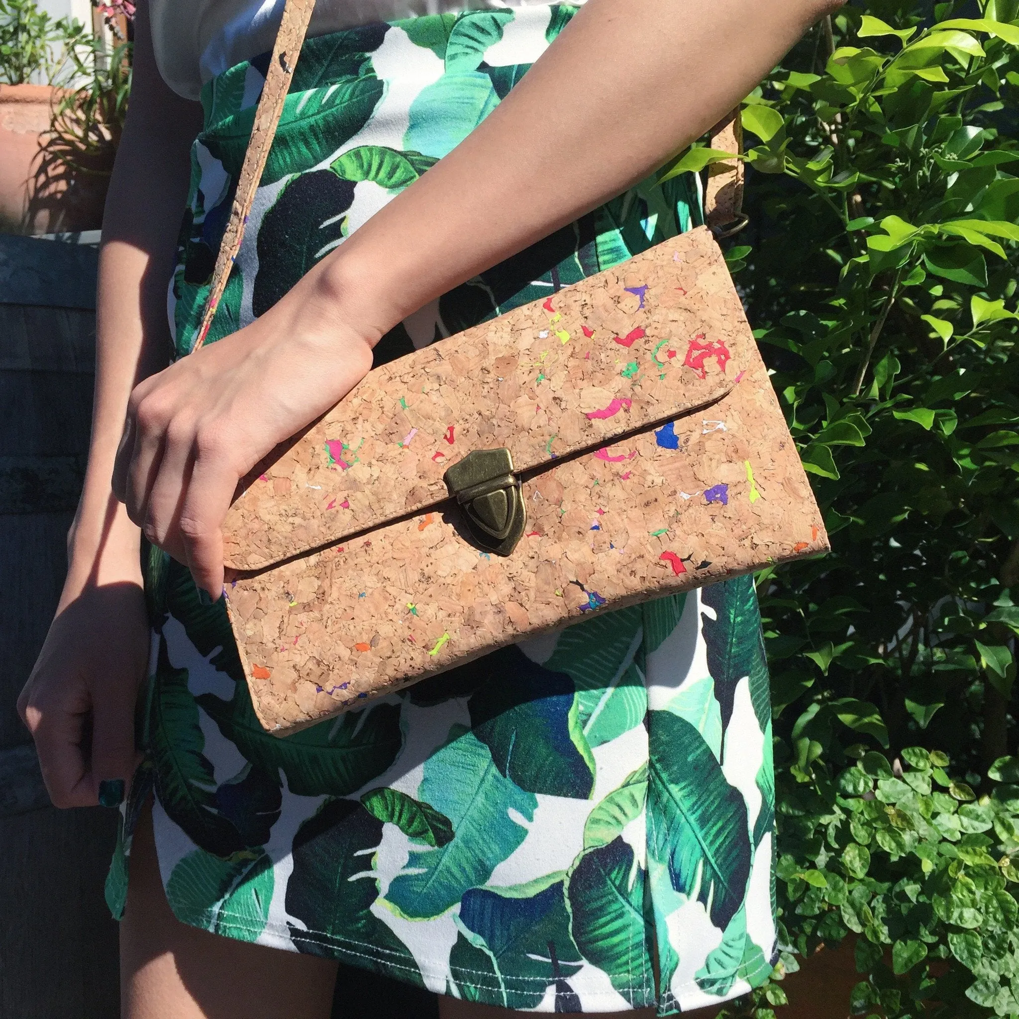 Susie Cork Clutch in Vivid