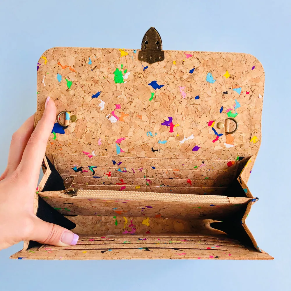 Susie Cork Clutch in Vivid