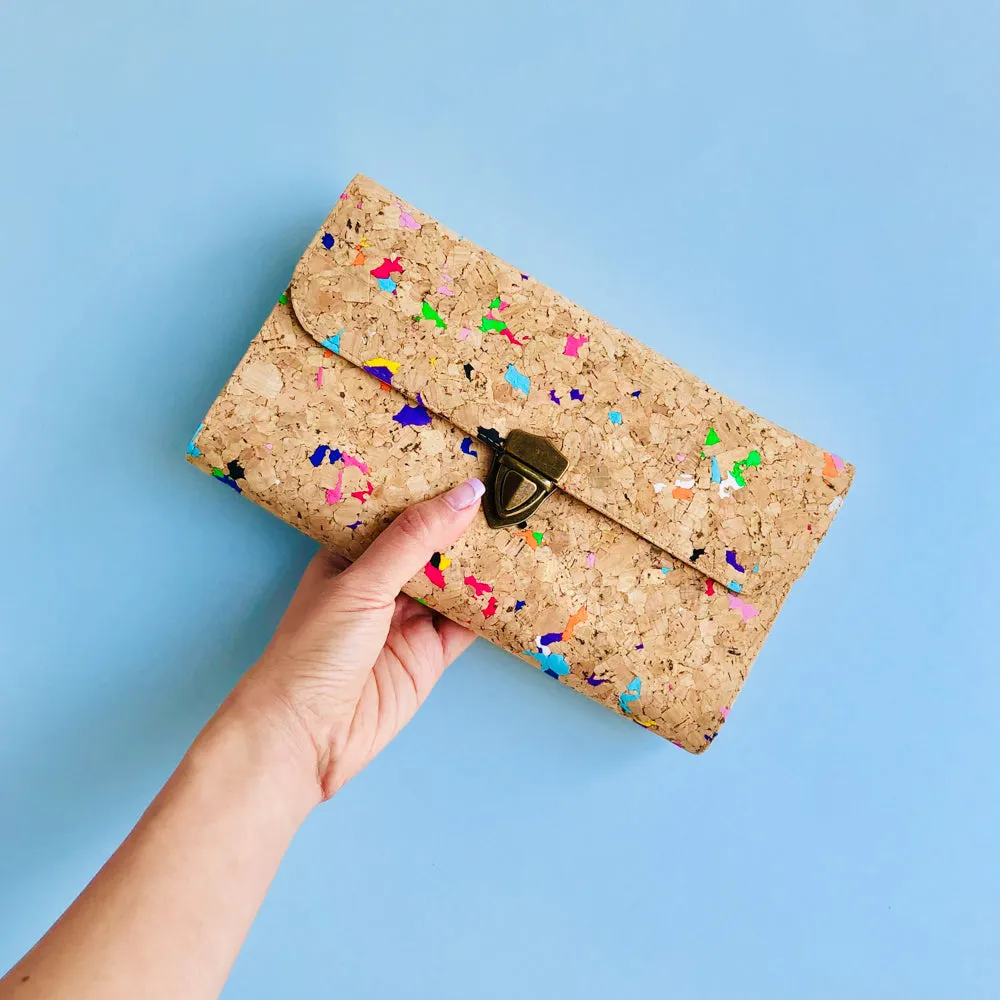 Susie Cork Clutch in Vivid