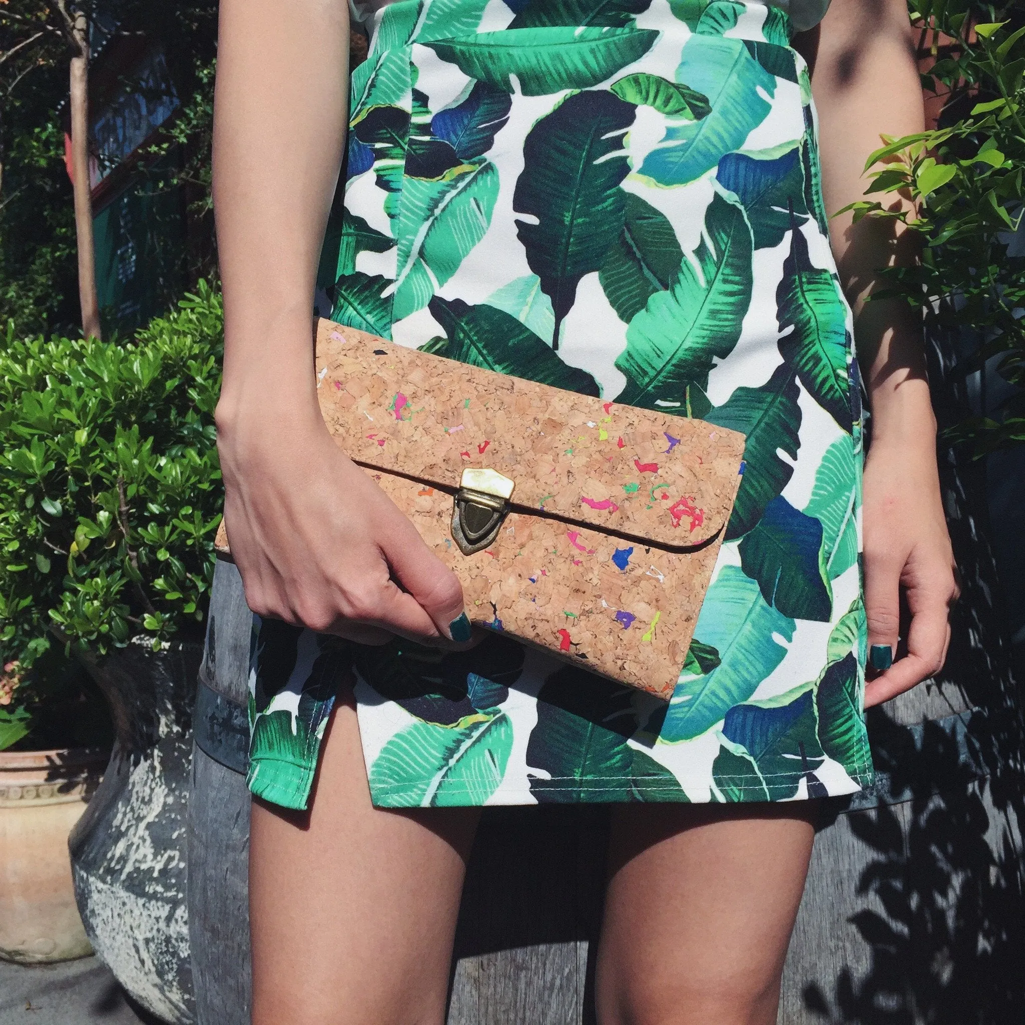 Susie Cork Clutch in Vivid