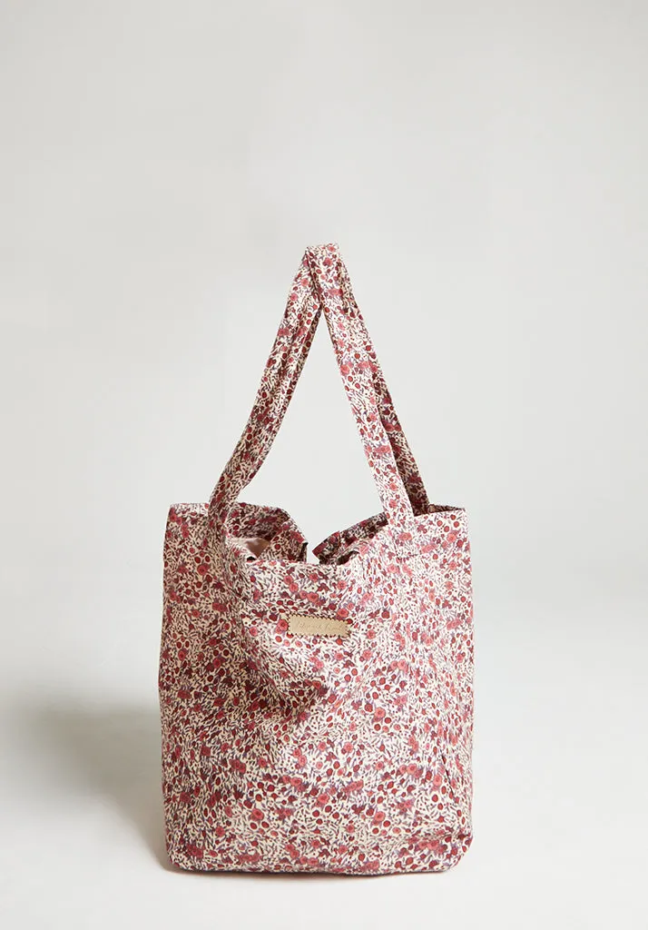 Tara Aster Print Tote Bag In Pink
