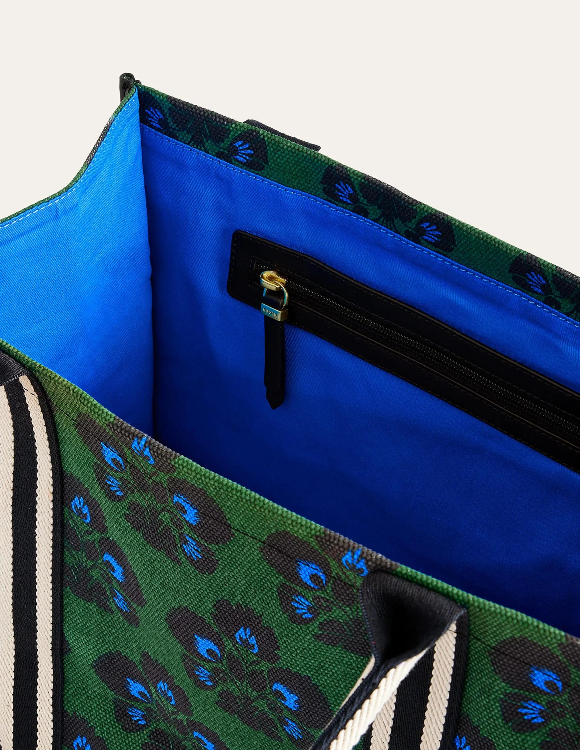 Tilda Canvas Tote Bag-Amazon Green, Carnation Stamp
