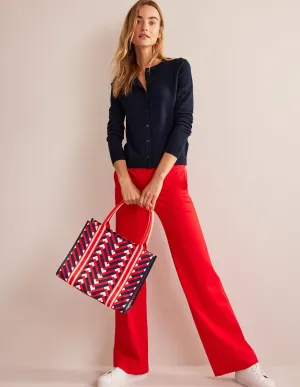 Tilda Canvas Tote Bag-Hot Pepper Chevron Geo