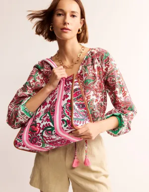 Tilda Canvas Tote Bag-Ivory, Fantastical Paisley