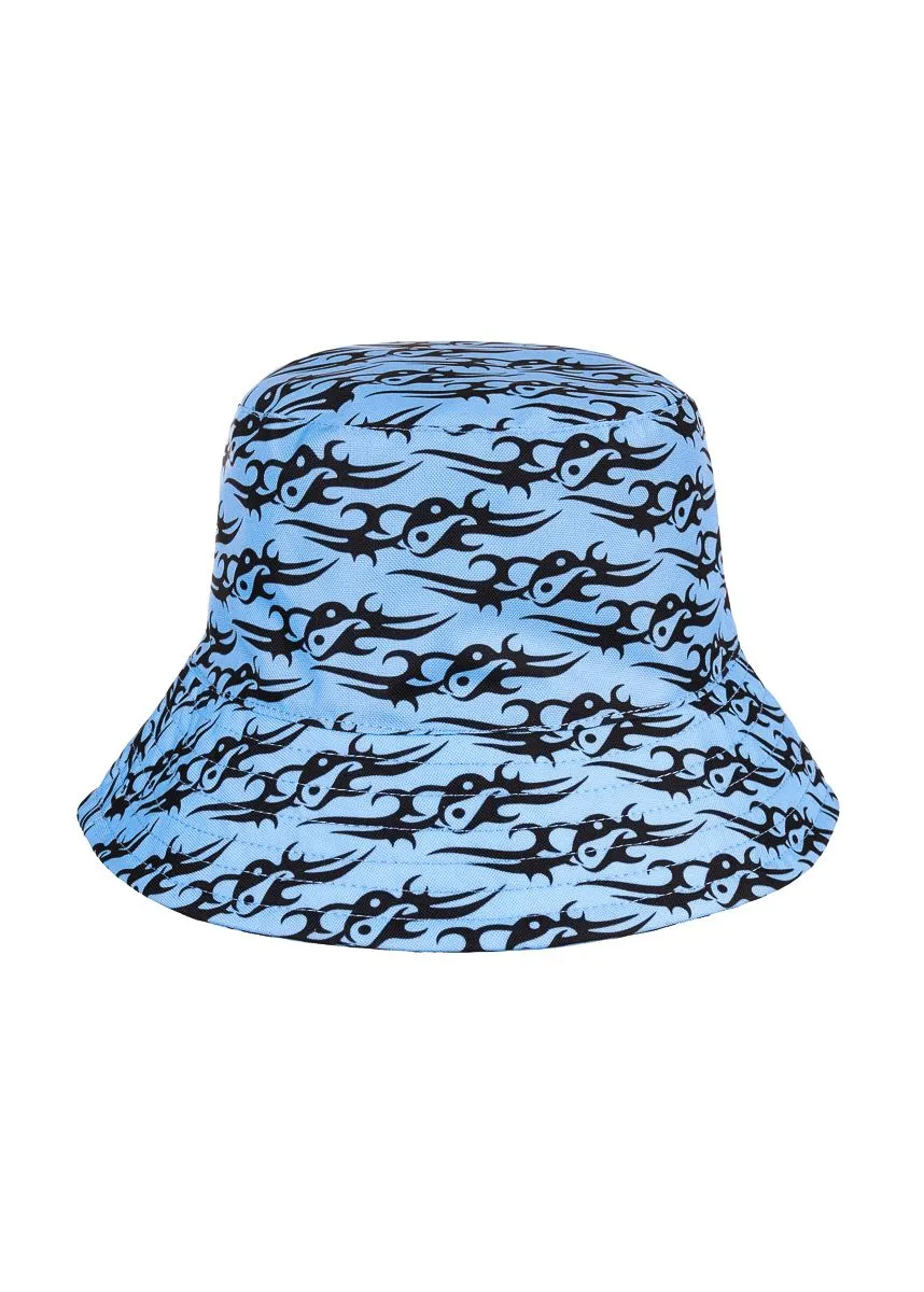 TRIBAL LOVE BUCKET HAT - BLUE