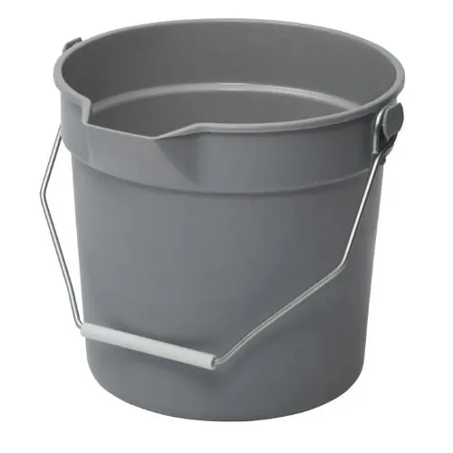 Utility Bucket w/ Handle, Gray, 10 qt.