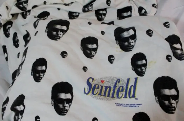 Vintage 1980s SEINFELD KRAMER Humor Graphic Tee T-Shirt L White Black Mens