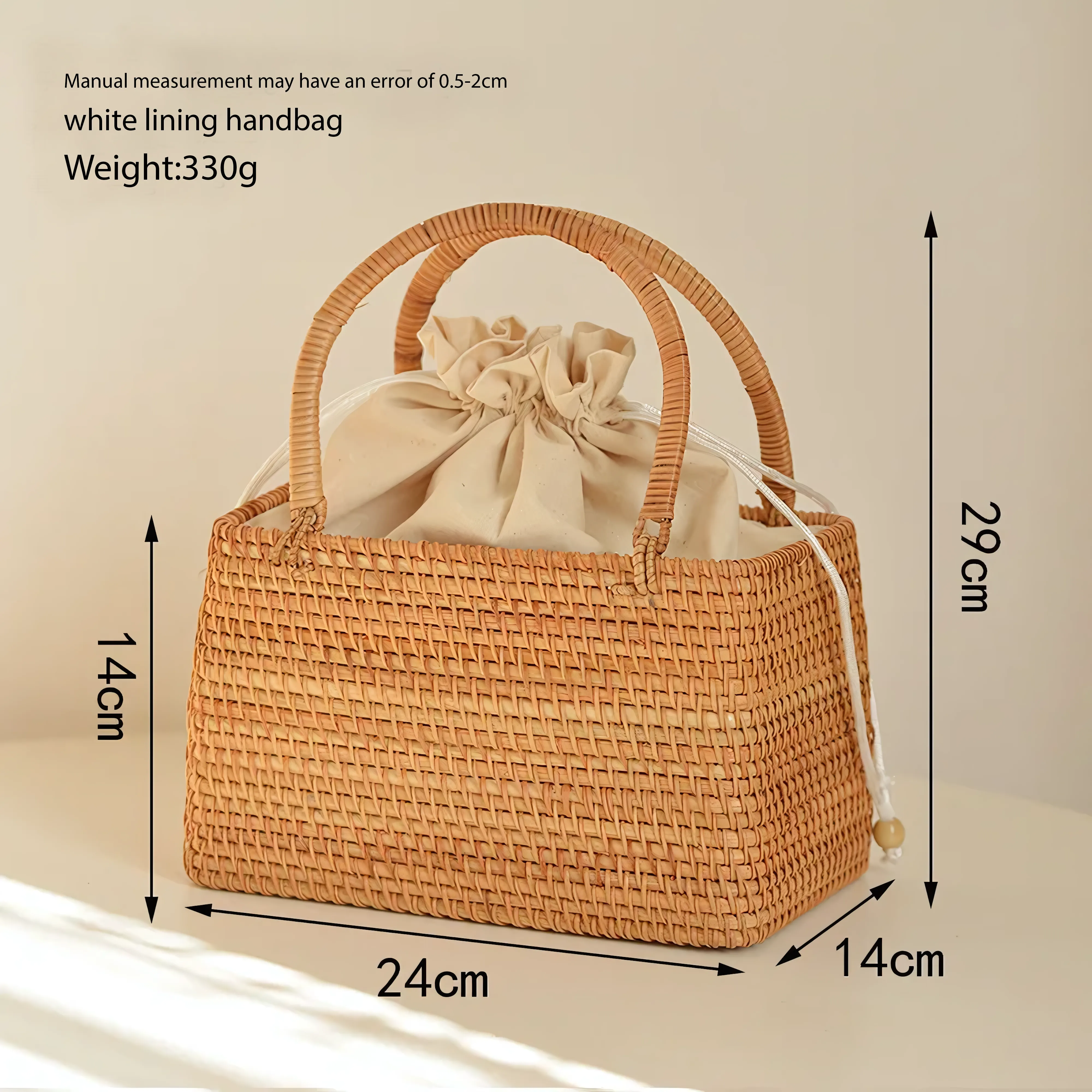 Vintage Luxury Hollow Rattan Basket Straw Bags
