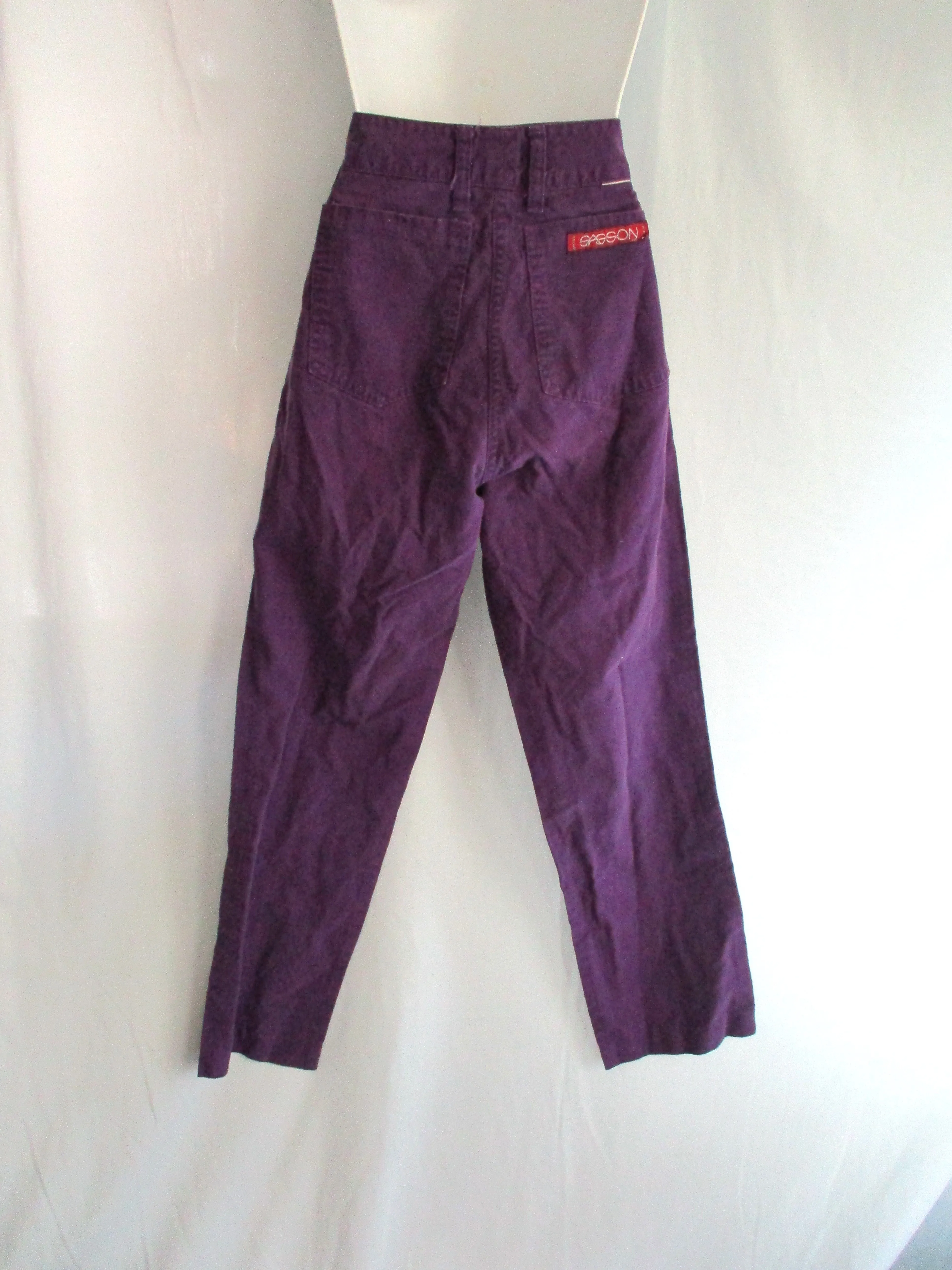 Vintage VIDAL SASSON DESIGNER JEANS Denim PANTS Dungarees USA PURPLE 26 X 27