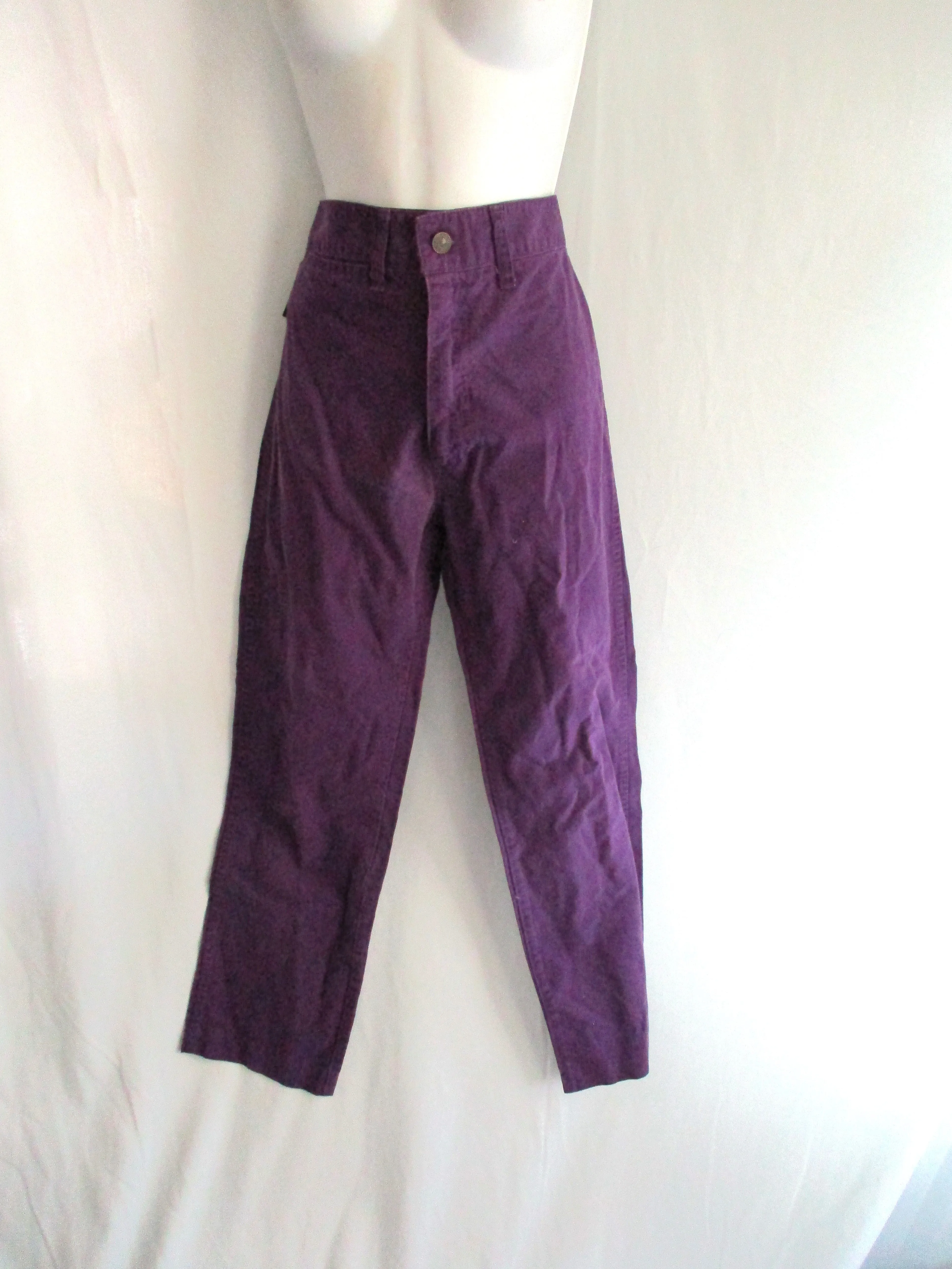 Vintage VIDAL SASSON DESIGNER JEANS Denim PANTS Dungarees USA PURPLE 26 X 27