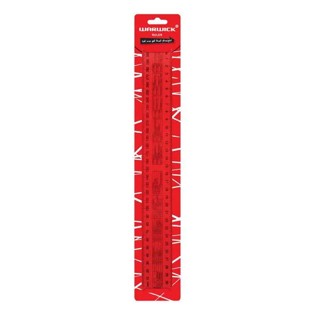 Warwick Ruler Clear 30cm