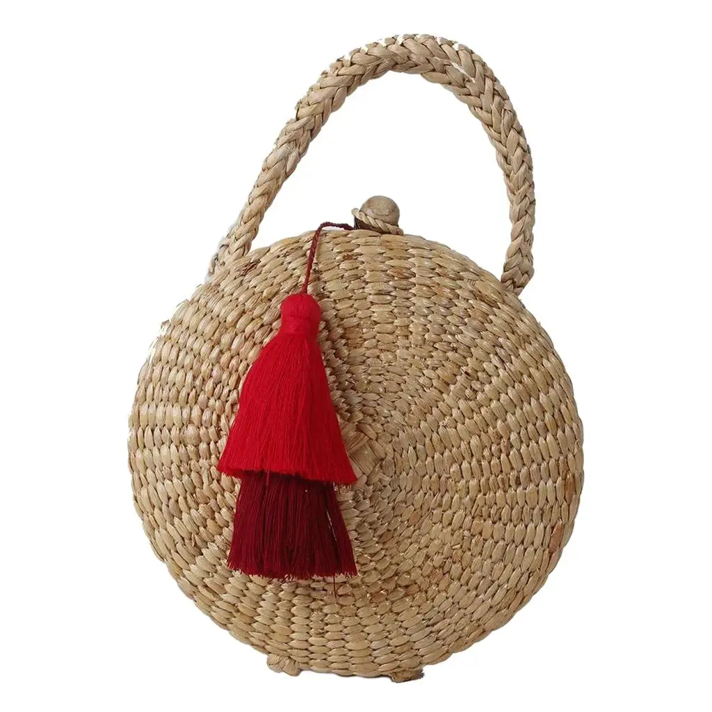 Water Hyacinth Tassel Clutch