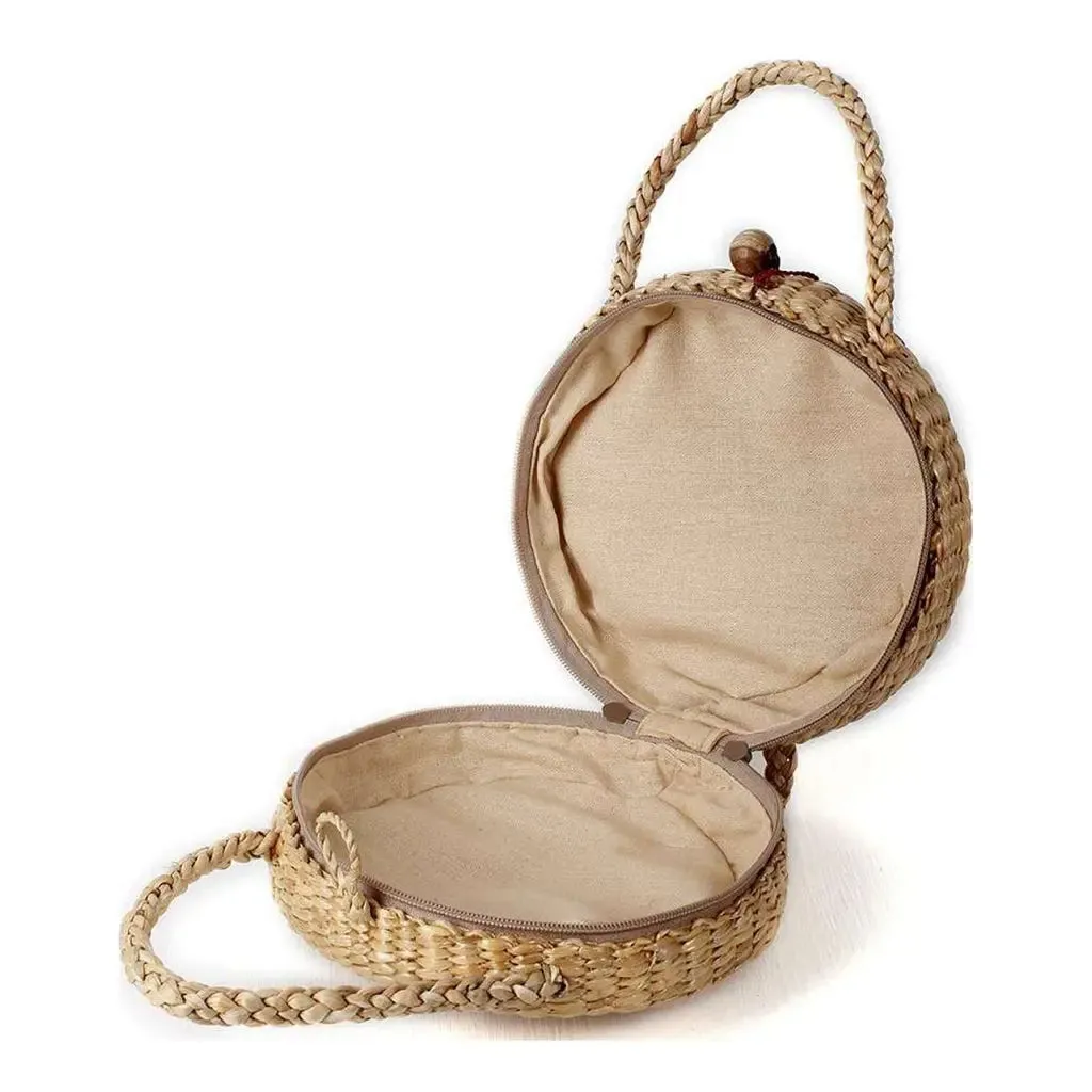 Water Hyacinth Tassel Clutch