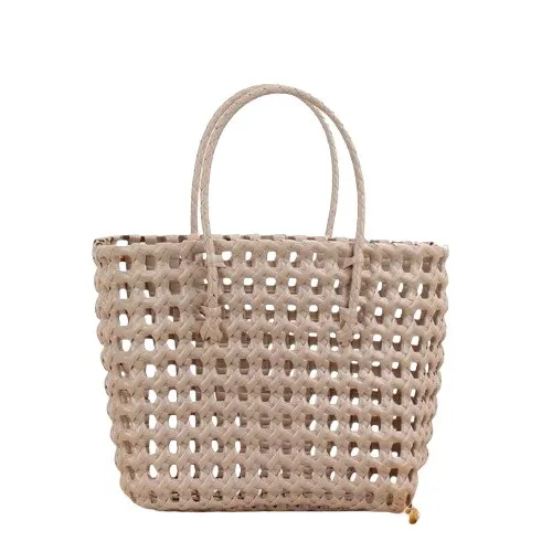 Woven Basket Beach Tote Bag
