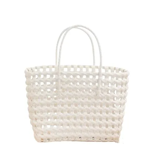 Woven Basket Beach Tote Bag